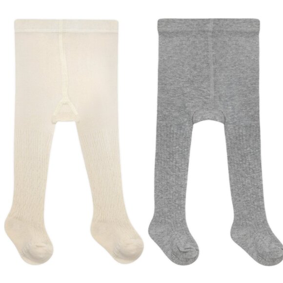 Robeez Britany 2-pack Cotton-Rich Footed Heavyweight Tights 3-12 Months - Picture 1 of 10